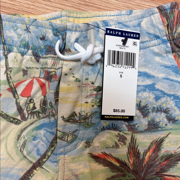 BNWT Polo Ralph Lauren Boys Tropical-Print Spa Terry Shorts size 5 - Picture 8 of 8